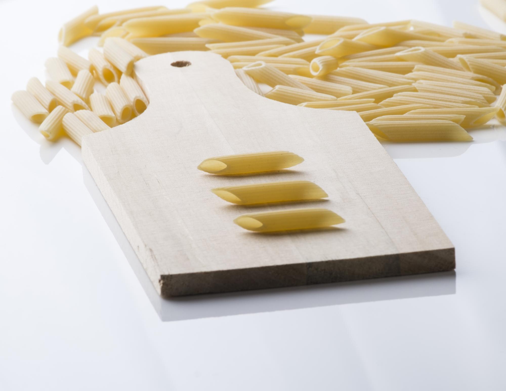 Primo piano di pasta fatta a mano